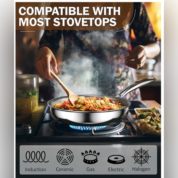 Member’s Mark TriPlyClad 3 QT. 9.75" Diameter Stainless Steel Frying Pan - Picture 7 of 12